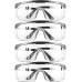 Safety GlassesClear Anti-Fog Goggles Over-Spec Glasses Protective Eye Wear Industrial Approved Wide-Vision(4 PACK)