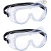 2 pack Safety Goggles, Adjustable,Lightweight Anti-Fog Protective Safety Glasses, Eye Protection, White