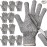 10 Pairs Cut Resistant Gloves Cutting Proof Gloves Level 5 Protection  Cuts Gloves  (Gray,Medium)