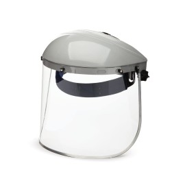 Face Shield - Lightweight Mask with Crown & Ratchet Headgear, for Work, Grinding, Cutting,Clear Uncoated Polycarbonate Window