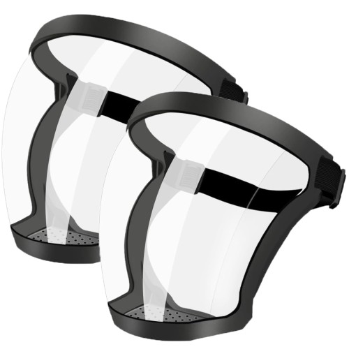 Full Face Super Protective Shields, 2pcs Unisex Face Shield with Clear Spray Splash Proof Full Face Protective