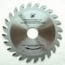 Scoring circular saw blades with conical teeth